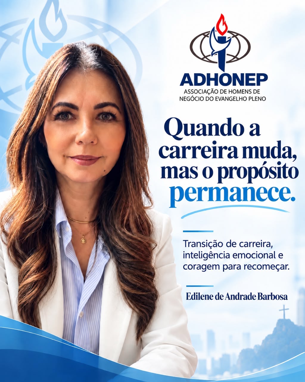 Arte completa da palestrante Edilene de Andrade Barbosa